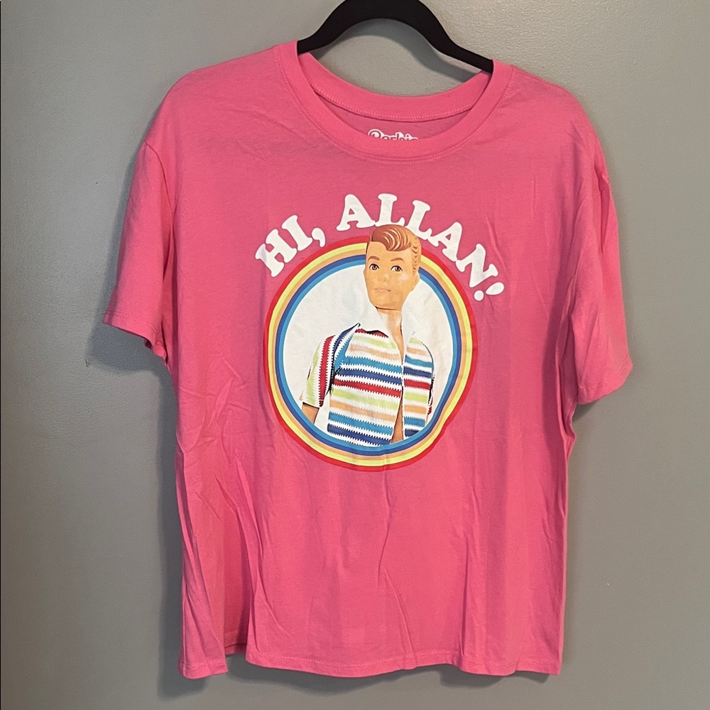 Mattel Pink 'Hi, Allan!' Juniors T-Shirt